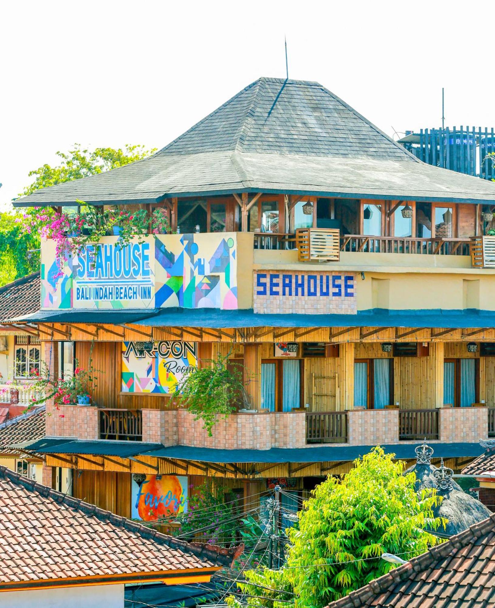 Seahouse Bali Indah Beach Inn كوتا المظهر الخارجي الصورة